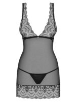 Czarna prześwitująca koszulka od Obsessive L/XL