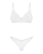 Biały komplet bielizny od Obsessive XL/2XL