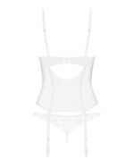Biały gorset i stringi od Obsessive M/L