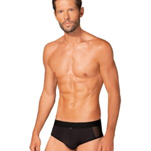 Czarne męskie slipy od Obsessive L/XL