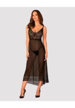 Długa czarna koszulka od Obsessive XL/2XL