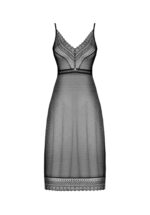 Długa czarna koszulka od Obsessive XL/2XL