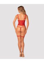 Koronkowy gorset ze stringami od Obsessive XL/2XL