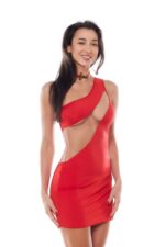 Seksowna czerwona sukienka na jedno ramie od Anais L/XL