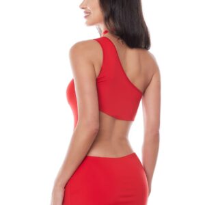 Seksowna czerwona sukienka na jedno ramie od Anais L/XL