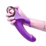Wibrator Króliczek z Uchwytem Pierścieniowym – Meteror Purple (2 × 9 Trybów)