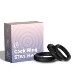 Triple black Trzy rozciągliwe pierścienie na penisa