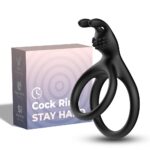 Tensy black podwójnie rozciągliwy pierścień na penisa