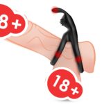 Tensy black podwójnie rozciągliwy pierścień na penisa