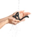 Treasure black podwójnie rozciągliwy pierścień na penisa