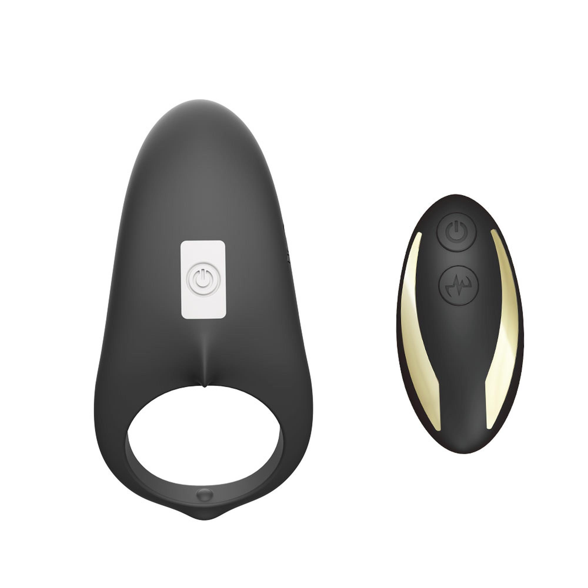 Shark black Ekskluzywny pierścień wibracyjny 9 trybów wibracji Shark black Ekskluzywny pierścień wibracyjny 9 trybów wibracji