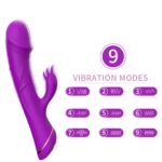 Wibrator Króliczek z Podwójnym Silnikiem – Rubberco Purple (2 × 9 Trybów)