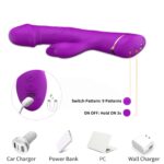 Wibrator Króliczek z Podwójnym Silnikiem – Rubberco Purple (2 × 9 Trybów)