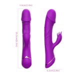 Wibrator Króliczek z Podwójnym Silnikiem – Rubberco Purple (2 × 9 Trybów)