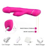 Wibrator Króliczek z Podwójnym Silnikiem – Rubberco Rose Red (2 × 9 Trybów)