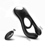 Innowacyjny pierścień na penisa Veyron Black, 9 wibracji zdalny