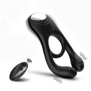 Innowacyjny pierścień na penisa Veyron Black, 9 wibracji zdalny