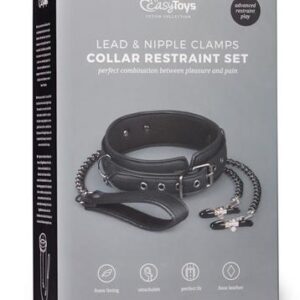 Kołnierz BDSM z Zaciskami na Sutki – Pełna Kontrola i Zmysłowa Dominacja