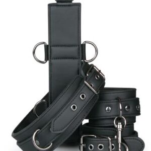 Zestaw BDSM z Pasem, Kajdankami i Kołnierzem – Pełna Kontrola i Wygoda