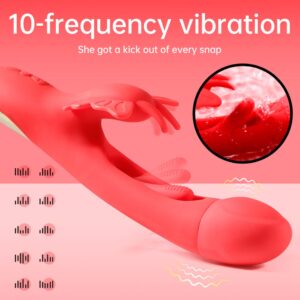 Wibrator Motylek z Ruchomym Języczkiem – Butterfly Dual Flicking Vibrator
