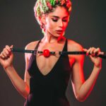 Czerwony oddychający knebel Party Hard Addict Red