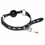 Knebel kulkowy zamykany na kłódkę Party Hard Sequin