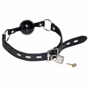 Knebel kulkowy zamykany na kłódkę Party Hard Sequin