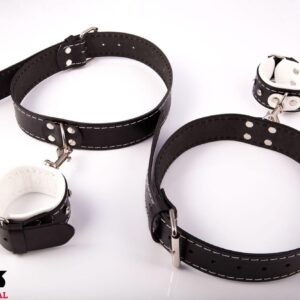 Kajdanki -WHIPS  Kajdanki damskie na uda białe