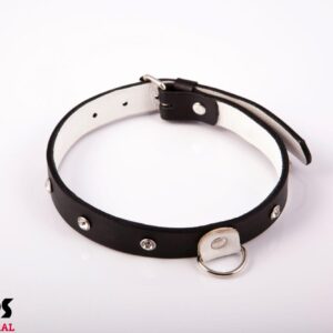 Wiązania - WHIPS Obroża damska, wąska biała