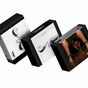 Kajdanki - WHIPS Kajdanki męskie na nogi, białe