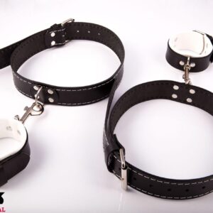 Kajdanki -WHIPS Kajdanki męskie na uda, białe