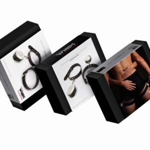 Kajdanki -WHIPS Kajdanki męskie na uda, białe