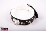 Wiązania - WHIPS  Obroża męska ze smyczą, biała