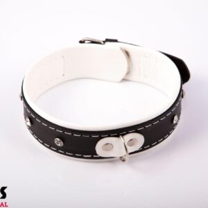 Wiązania - WHIPS  Obroża damska 4 cm, biała