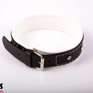 Wiązania - WHIPS  Obroża damska 4 cm, biała