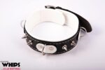 Wiązania - WHIPS  Obroża niewolnika ze smyczą, biała