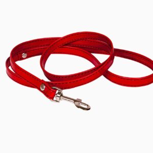 Wiązania-WHIPS lakier, smycz do obroży, czerwona