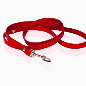 Wiązania-WHIPS lakier, smycz do obroży, czerwona