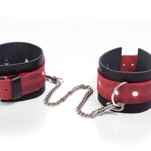 Kajdanki- Cuffs Crazy Horse Red, Big