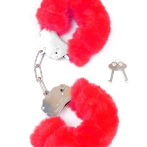 Kajdanki Fetish B - Series- Furry Cuffs Red