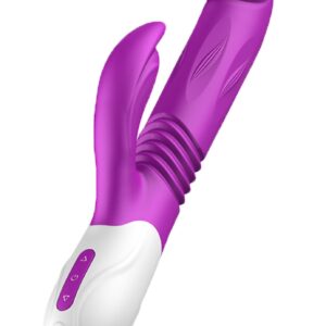 Wibrator Króliczek z Funkcją Posuwistą i Powiększaniem – Silicone Vibrator USB + Expander