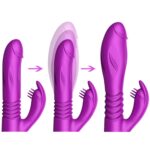 Wibrator Króliczek z Funkcją Posuwistą i Powiększaniem – Silicone Vibrator USB + Expander