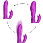 Wibrator Króliczek z Funkcją Posuwistą i Powiększaniem – Silicone Vibrator USB + Expander