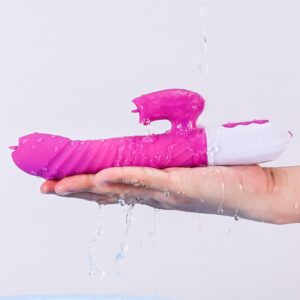 Wibrator Króliczek z Funkcją Posuwisto-Rotacyjną i Podgrzewaniem – Silicone Vibrator USB Purple