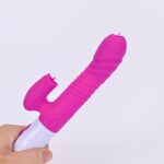 Wibrator Króliczek z Funkcją Posuwisto-Rotacyjną i Podgrzewaniem – Silicone Vibrator USB Purple