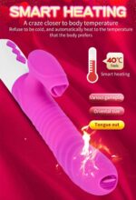 Wibrator Króliczek z Funkcją Posuwisto-Rotacyjną i Podgrzewaniem – Silicone Vibrator USB Purple