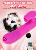 Wibrator Króliczek z Funkcją Posuwisto-Rotacyjną i Podgrzewaniem – Silicone Vibrator USB Purple