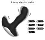 Wibrujący Masażer Prostaty Silicone Massager USB 7 Function + Pulsator / Heating BLACK