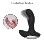 Wibrujący Masażer Prostaty Silicone Massager USB 7 Function + Pulsator / Heating BLACK