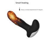 Wibrujący Masażer Prostaty Silicone Massager USB 7 Function + Pulsator / Heating BLACK